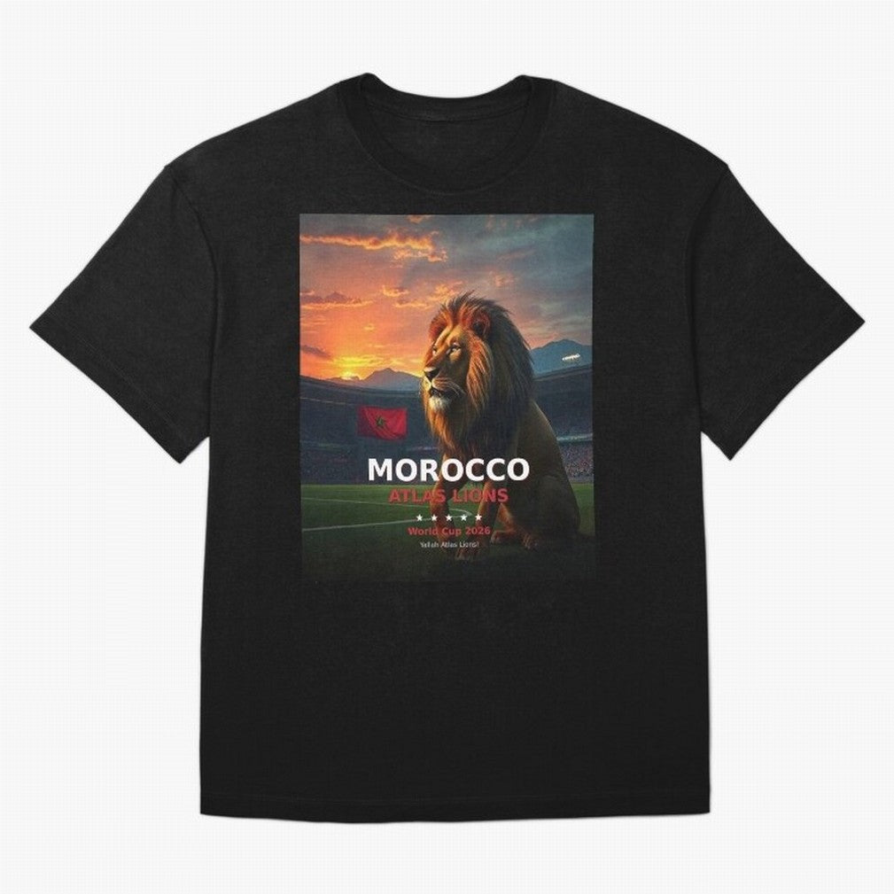 Morocco Atlas Lions - World Cup 2026 Soccer Fan Tee Classic T-Shirt Bring Champion Energy into the FIFA World Cup 2026 Group Stage Journey through Messi, Neymar and Mbappe Highlights, France Pride, Stadium Memories, Football Loyalty, International