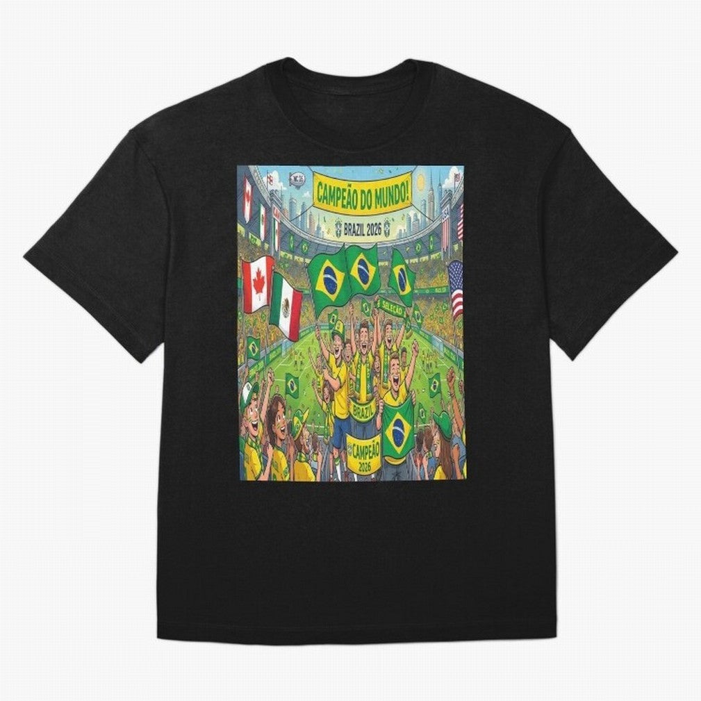 Brazil World Cup 2026 - Stadium Classic T-Shirt Bring a Champion Mindset to FIFA World Cup 2026 Inspired by CR7, England, France and Netherlands Energy, Classic Soccer Heritage, Championship Pressure, Fan Loyalty and International Pride; Great for