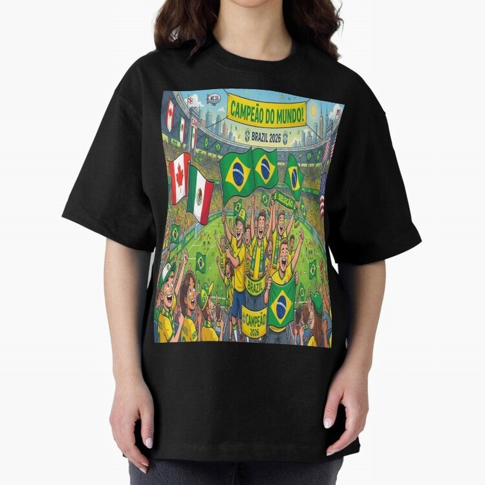 Brazil World Cup 2026 - Stadium Classic T-Shirt Bring a Champion Mindset to FIFA World Cup 2026 Inspired by CR7, England, France and Netherlands Energy, Classic Soccer Heritage, Championship Pressure, Fan Loyalty and International Pride; Great for
