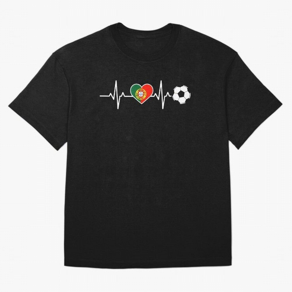 Portugal Football Heartbeat | Sele??o Das Quinas Soccer Fan Classic T-Shirt Experience FIFA World Cup 2026 for Fans of Messi and Spain, Bringing Football History, Final Match Energy, Crowd Noise and Once in a Lifetime Moments; Perfect for Fans,
