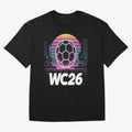 Retrofuturistic World Cup 2026 ¡ª Retro Sci-Fi Football Poster Classic T-Shirt Make Memories around the FIFA World Cup 2026 Group Stage Journey through Messi, Neymar and Mbappe Highlights, England Pride, Stadium Chants, National Pride, Trophy