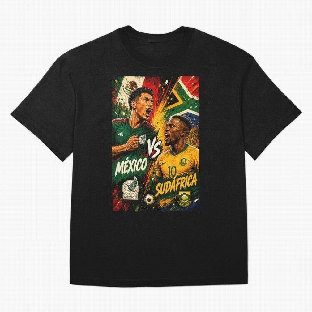 Mexico vs South Africa ¨C Group A FIFA World Cup 2026 | Retro Comic Football Jersey Classic T-Shirt Join Global Football Passion for FIFA World Cup 2026 Group Stage, Made for Messi, England, France and Netherlands, Stadium Chants, National Pride,