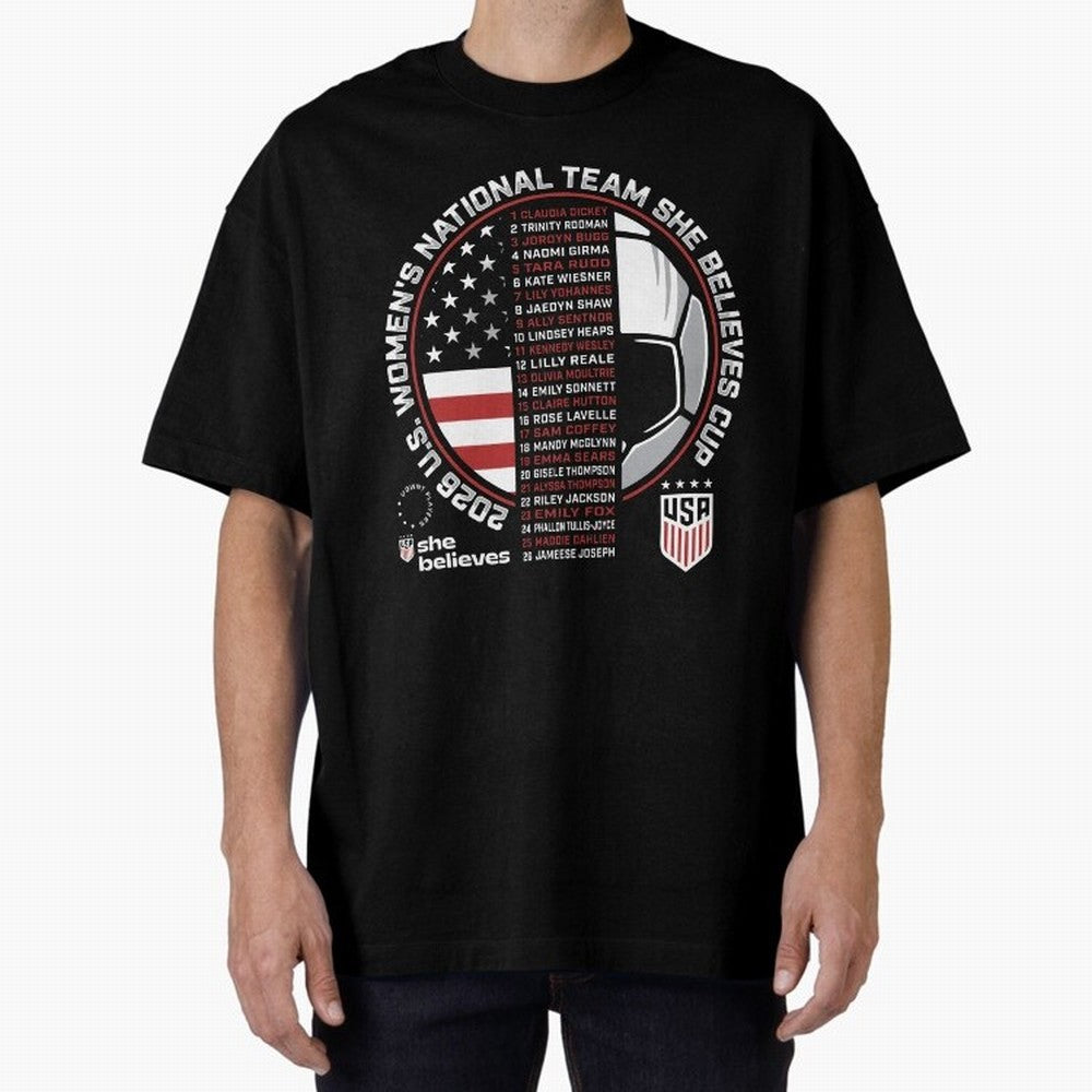 She Believes Cup Champions U.S. Women¡¯s National Soccer Team 2026 Classic T-Shirt Celebrate Rivalries and Pride in the FIFA World Cup 2026 Journey through Mbappe and Neymar Highlights, Argentina Pride, Worldwide Fan Energy, Dramatic Goals, Stadium