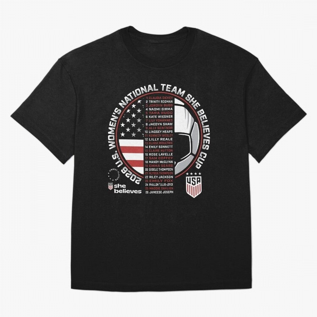 She Believes Cup Champions U.S. Women¡¯s National Soccer Team 2026 Classic T-Shirt Celebrate Rivalries and Pride in the FIFA World Cup 2026 Journey through Mbappe and Neymar Highlights, Argentina Pride, Worldwide Fan Energy, Dramatic Goals, Stadium