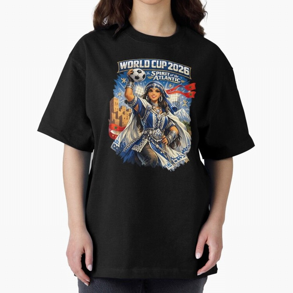Moroccan Women World Cup 2026 Atlantic Spirit Classic T-Shirt Celebrate Supporters United by FIFA World Cup 2026 Group Stage Built around Cristiano Ronaldo, Argentina, France and Brazil Energy, Match Day Excitement, Supporter Culture, Golden Goals