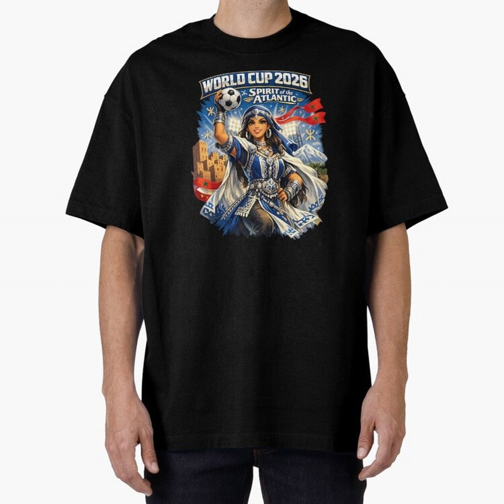 Moroccan Women World Cup 2026 Atlantic Spirit Classic T-Shirt Celebrate Supporters United by FIFA World Cup 2026 Group Stage Built around Cristiano Ronaldo, Argentina, France and Brazil Energy, Match Day Excitement, Supporter Culture, Golden Goals