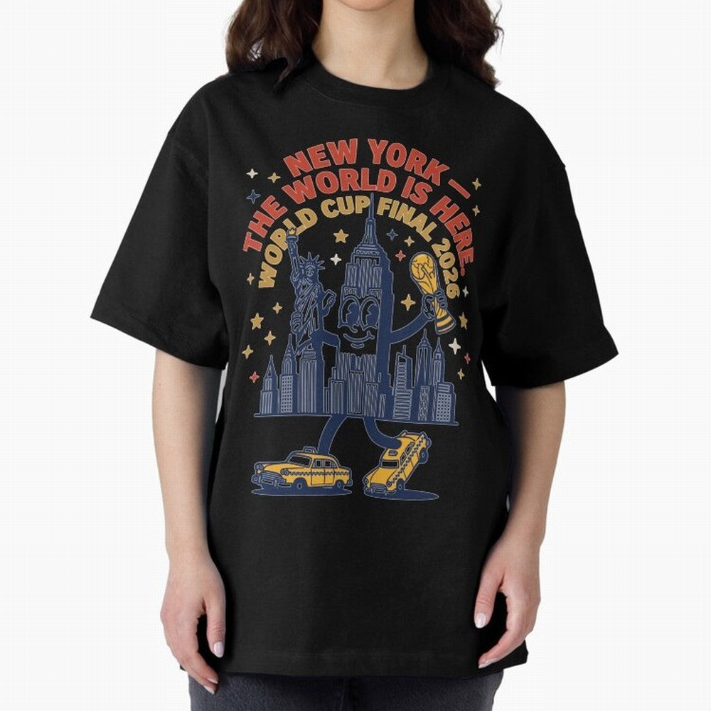 New York World Cup Final ¡ª The World Is Here V1 Classic T-Shirt Celebrate Football Heritage in Global Football Passion for FIFA World Cup 2026 USA Canada Mexico, Made for Messi, CR7 and Mbappe, Spain and Netherlands, Match Day Excitement,