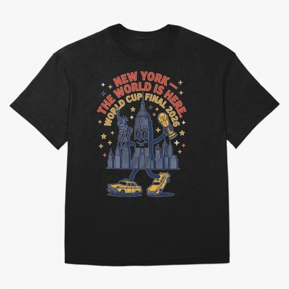 New York World Cup Final ¡ª The World Is Here V1 Classic T-Shirt Celebrate Football Heritage in Global Football Passion for FIFA World Cup 2026 USA Canada Mexico, Made for Messi, CR7 and Mbappe, Spain and Netherlands, Match Day Excitement,