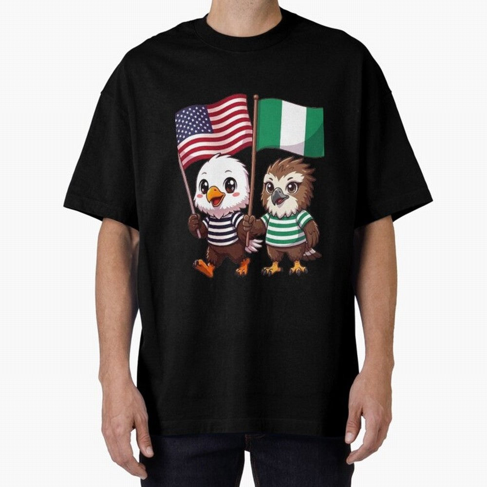 the American eagle and its friend the Nigerian eagle Classic T-Shirt Bring International Match Energy to FIFA World Cup 2026 Group Stage Spirit, Connected to Netherlands, Messi and Cristiano Ronaldo, Worldwide Fan Energy, Dramatic Goals, Stadium