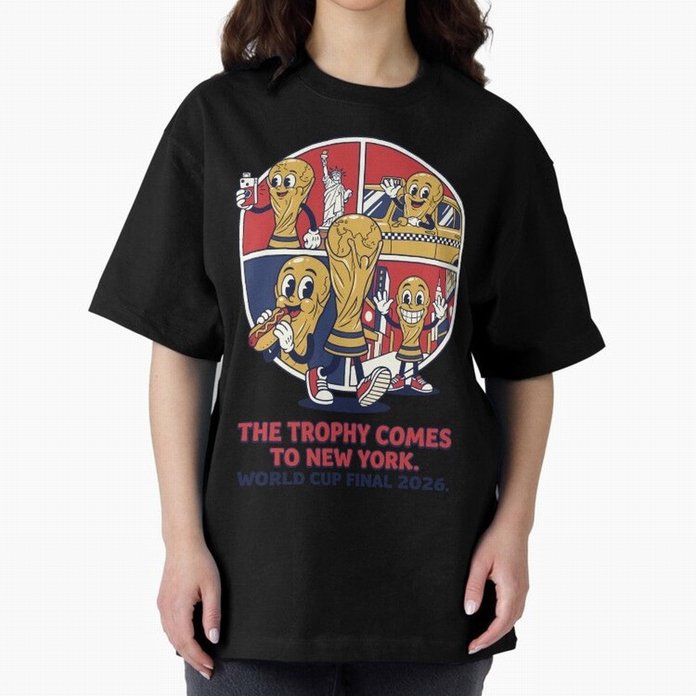 The Trophy Comes to New York ¡ª World Cup Final V2 Classic T-Shirt Show Your Stadium Side during Global Football Passion for FIFA World Cup 2026 Group Stage, with CR7, France, Fan Favorite Moments, National Team Passion, Big Match Drama and Soccer