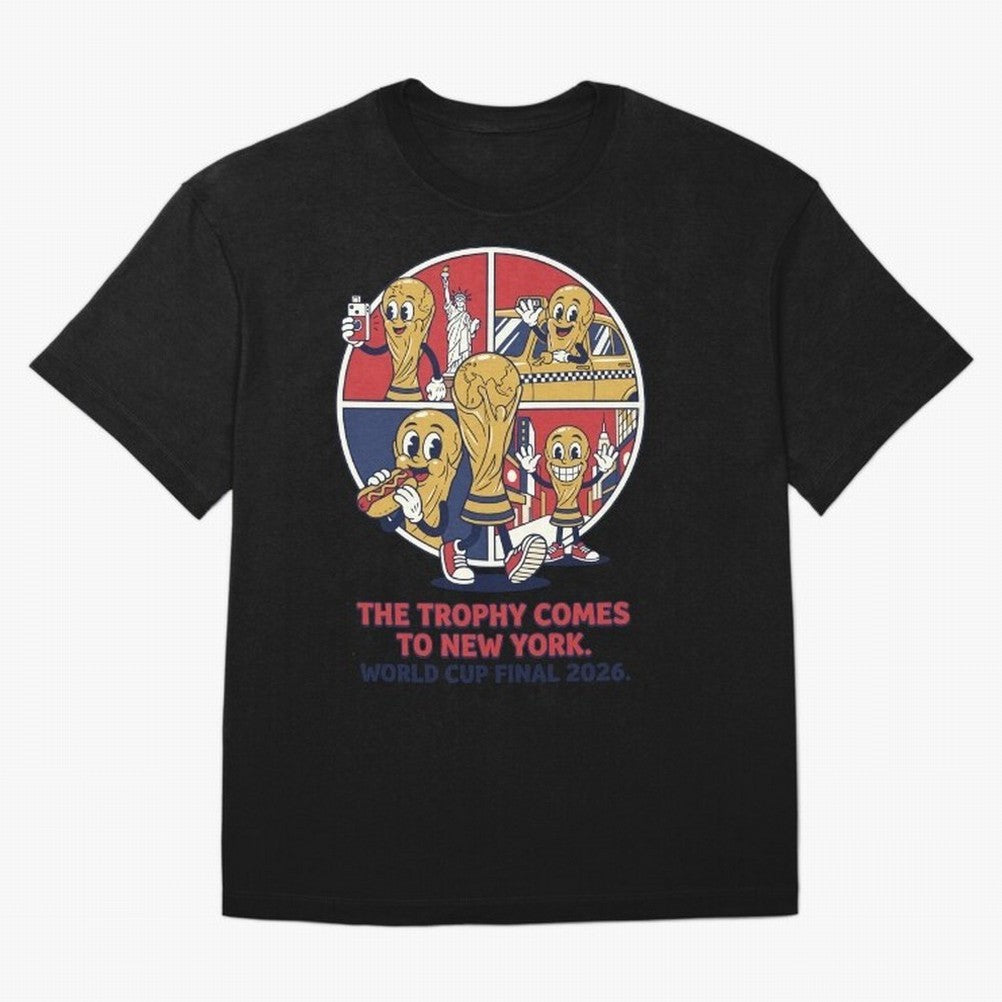 The Trophy Comes to New York ¡ª World Cup Final V2 Classic T-Shirt Show Your Stadium Side during Global Football Passion for FIFA World Cup 2026 Group Stage, with CR7, France, Fan Favorite Moments, National Team Passion, Big Match Drama and Soccer
