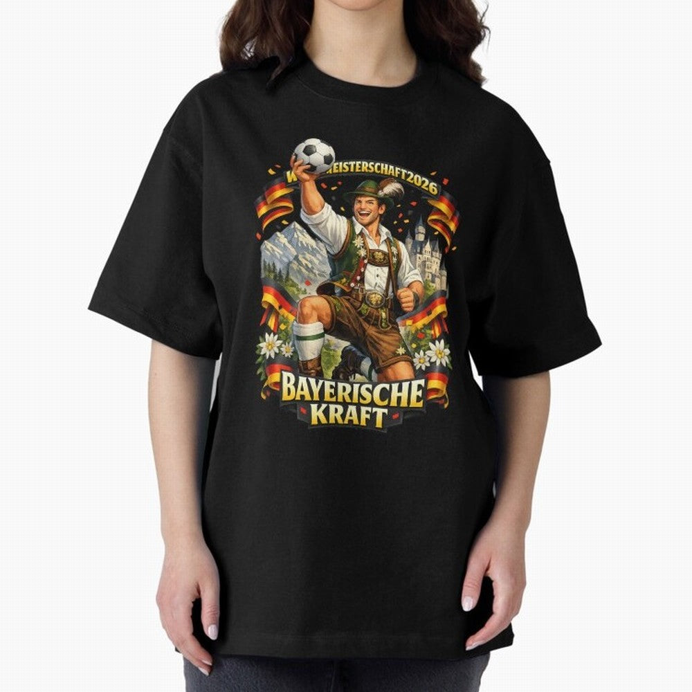 Bayerische Kraft World Cup 2026 Germany Fan Classic T-Shirt Bring Bold Fan Energy to Global Football Passion for FIFA World Cup 2026 Group Stage, Inspired by Messi, Neymar and Mbappe, Argentina and Brazil, Sports Nostalgia, International