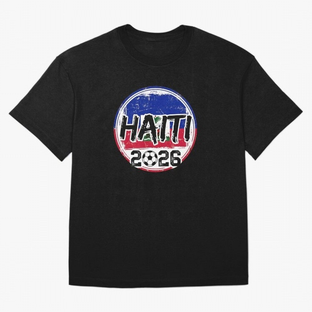 Haiti World Cup 2026 Soccer Fan Game Day T-Shirt Join the Global Buzz around FIFA World Cup 2026 Group Stage Spirit, Featuring Spain, Haaland and Mbappe, Global Supporter Spirit, Legendary Goals, National Colors and Tournament Celebration; Great
