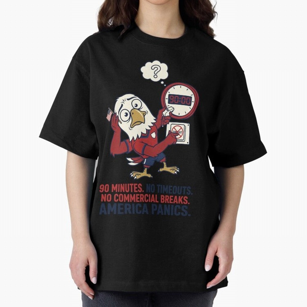 America Panics ¡ª No Timeouts No Commercials V1 Classic T-Shirt Celebrate Global Passion for FIFA World Cup 2026 Spirit, with Netherlands, Haaland and Mbappe, Goal Celebration Energy, Supporter Heritage, Football Icons and Worldwide Tournament Joy;