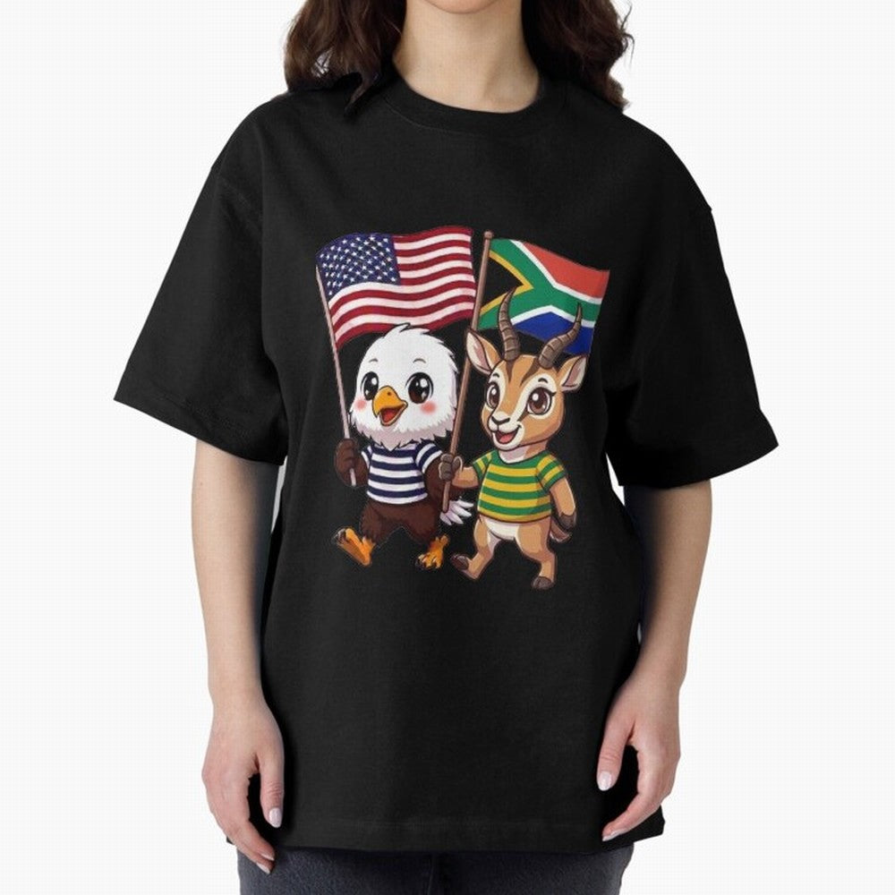 The American eagle and its friend, the South African springbok Classic T-Shirt Join Supporters Worldwide for Match Day Hype around FIFA World Cup 2026, Neymar, Argentina and Brazil, Football Festival Excitement, Trophy Ambitions, Country Rivalries