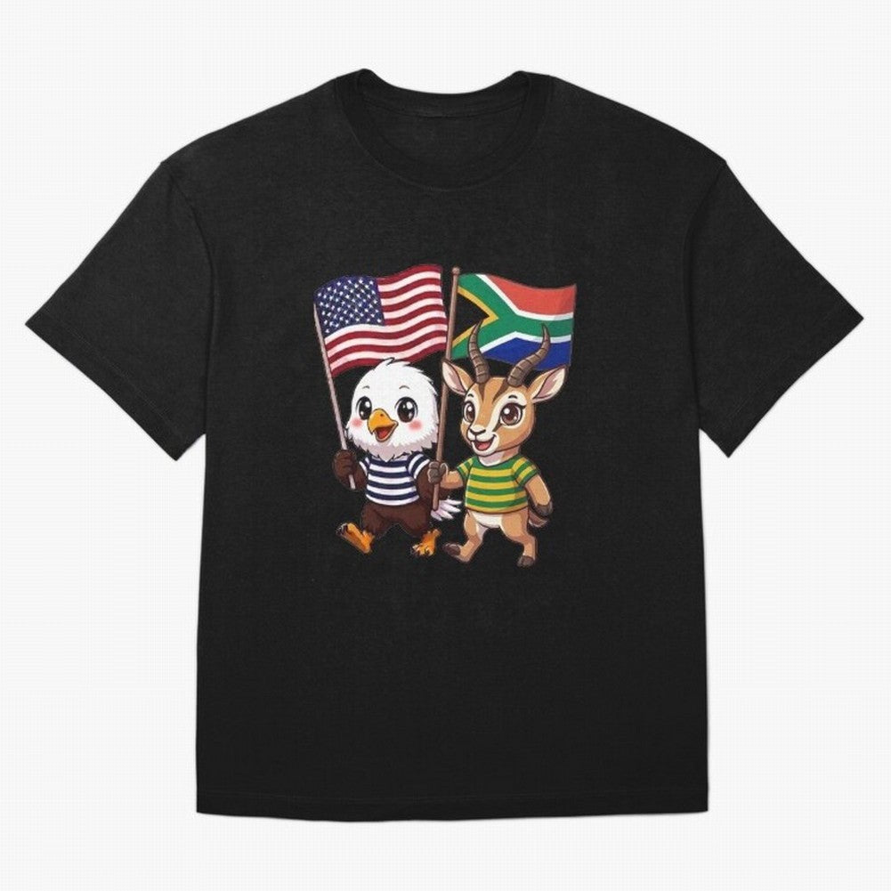 The American eagle and its friend, the South African springbok Classic T-Shirt Join Supporters Worldwide for Match Day Hype around FIFA World Cup 2026, Neymar, Argentina and Brazil, Football Festival Excitement, Trophy Ambitions, Country Rivalries