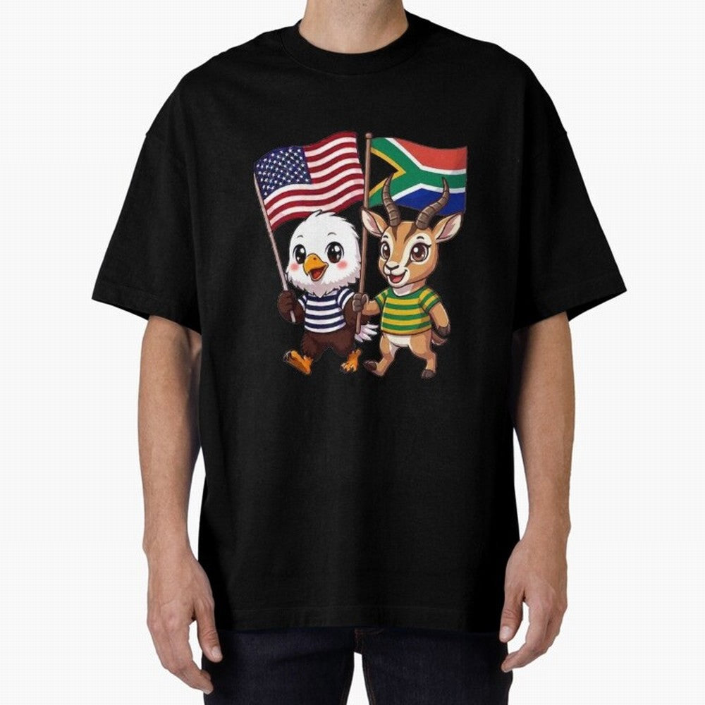 The American eagle and its friend, the South African springbok Classic T-Shirt Join Supporters Worldwide for Match Day Hype around FIFA World Cup 2026, Neymar, Argentina and Brazil, Football Festival Excitement, Trophy Ambitions, Country Rivalries