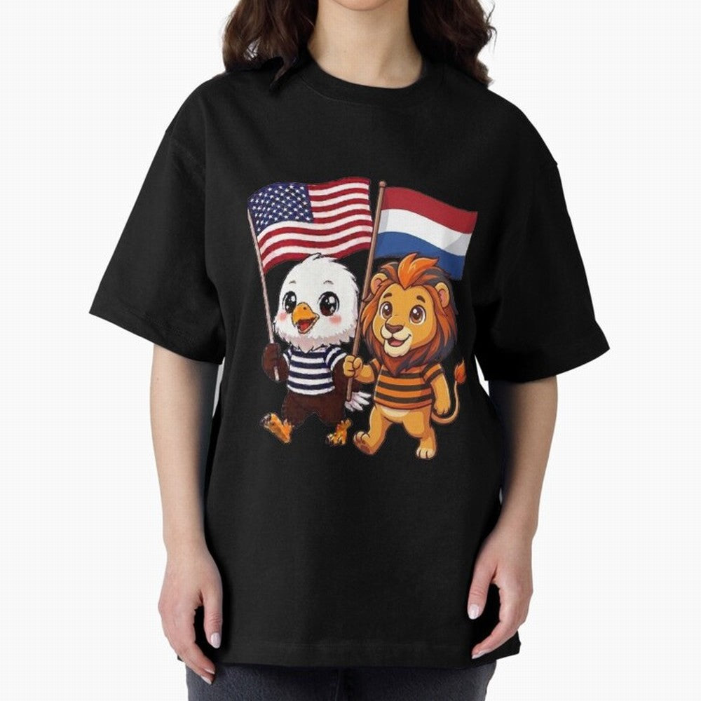 The American eagle and its friend the Dutch lion Classic T-Shirt Bring World Football Passion into FIFA World Cup 2026 Group Stage Spirit, Filled with France, Haaland, Global Supporter Spirit, Legendary Goals, National Colors and Tournament