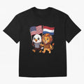 The American eagle and its friend the Dutch lion Classic T-Shirt Bring World Football Passion into FIFA World Cup 2026 Group Stage Spirit, Filled with France, Haaland, Global Supporter Spirit, Legendary Goals, National Colors and Tournament