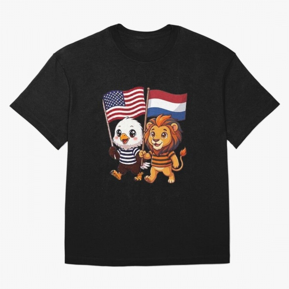 The American eagle and its friend the Dutch lion Classic T-Shirt Bring World Football Passion into FIFA World Cup 2026 Group Stage Spirit, Filled with France, Haaland, Global Supporter Spirit, Legendary Goals, National Colors and Tournament