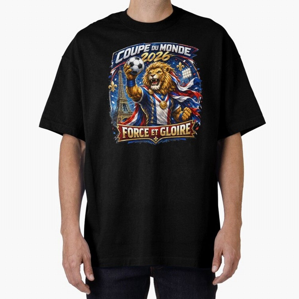 France Lion World Cup 2026 Classic T-Shirt Follow the Road to FIFA World Cup 2026 Group Stage Capturing CR7 and Messi, England Energy, Championship Spirit, Famous Goals, Roaring Crowds and International Football Unity; Great for Watch Parties,