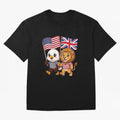 The American eagle and its brothers, the British lion Classic T-Shirt Honor the Football Icons of FIFA World Cup 2026 Group Stage for Fans of Messi, Neymar and Mbappe and Germany, Bringing Fan Favorite Moments, National Team Passion, Big Match