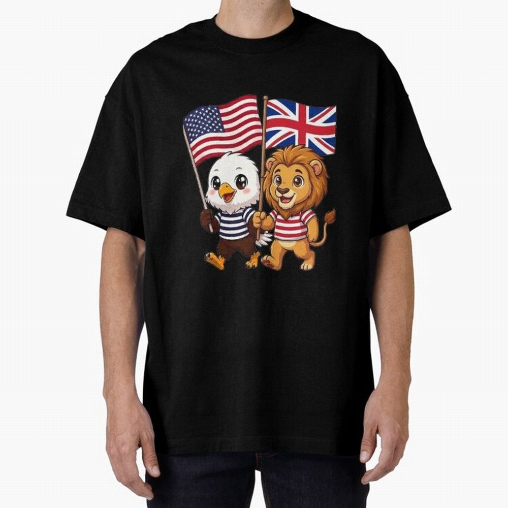 The American eagle and its brothers, the British lion Classic T-Shirt Honor the Football Icons of FIFA World Cup 2026 Group Stage for Fans of Messi, Neymar and Mbappe and Germany, Bringing Fan Favorite Moments, National Team Passion, Big Match