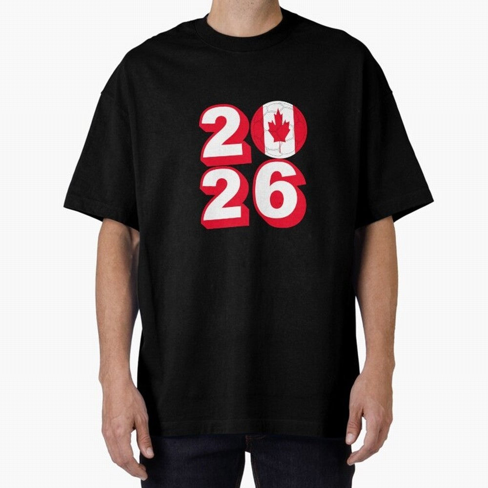 Canada 2026 Soccer Ball Graphic Design Classic T-Shirt Join FIFA World Cup 2026 USA Canada Mexico for Fans of CR7 and Argentina, France and Brazil, Bringing Stadium Memories, Football Loyalty, International Chants and Championship Tradition;