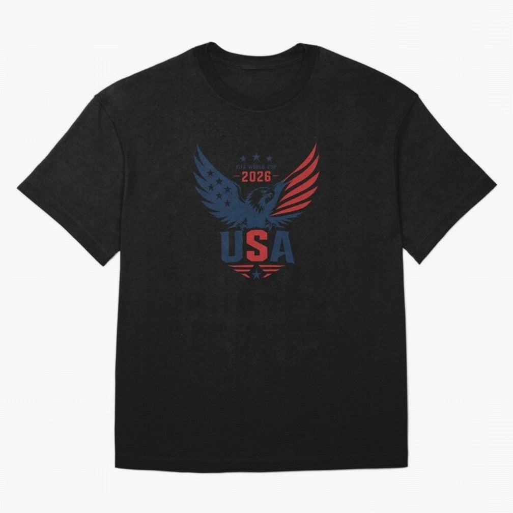 FIFA World Cup 2026 USA Eagle ¨C Patriotic Soccer Art Classic T-Shirt Relive FIFA World Cup 2026 USA Canada Mexico Driven by Mbappe and Neymar, Brazil Energy, Football Festival Excitement, Trophy Ambitions, Country Rivalries and Star Player Buzz;