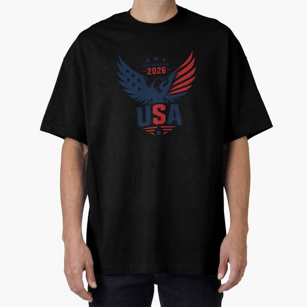 FIFA World Cup 2026 USA Eagle ¨C Patriotic Soccer Art Classic T-Shirt Relive FIFA World Cup 2026 USA Canada Mexico Driven by Mbappe and Neymar, Brazil Energy, Football Festival Excitement, Trophy Ambitions, Country Rivalries and Star Player Buzz;