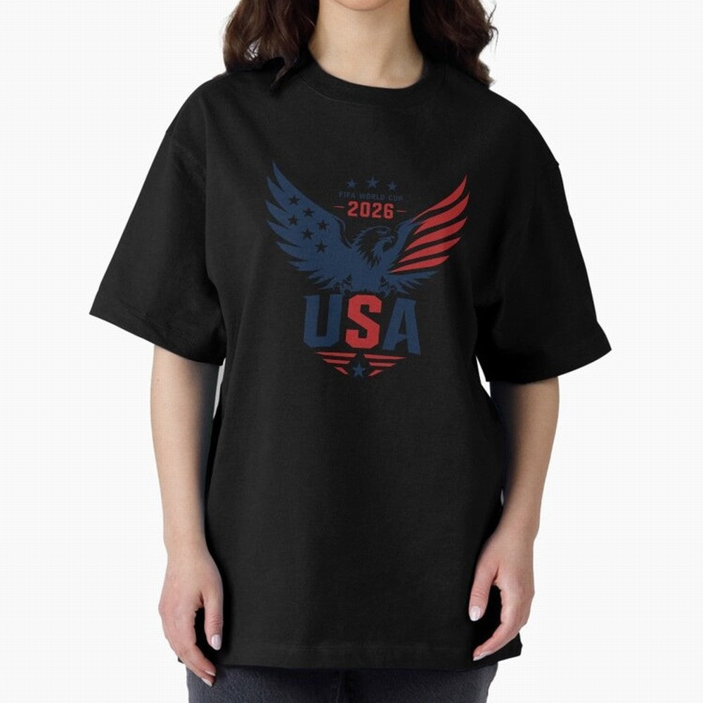 FIFA World Cup 2026 USA Eagle ¨C Patriotic Soccer Art Classic T-Shirt Relive FIFA World Cup 2026 USA Canada Mexico Driven by Mbappe and Neymar, Brazil Energy, Football Festival Excitement, Trophy Ambitions, Country Rivalries and Star Player Buzz;