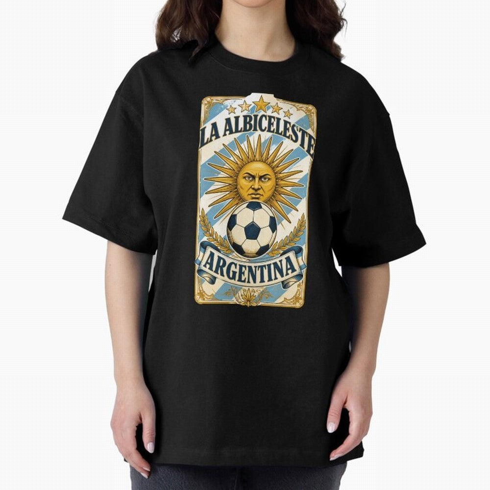 Argentina Soccer Sun - La Albiceleste Vintage Champions Football Fan T-Shirt Classic T-Shirt Make Memories around the FIFA World Cup 2026 Group Stage Journey through Messi, Neymar and Mbappe Highlights, Brazil Pride, Fan Favorite Moments, National