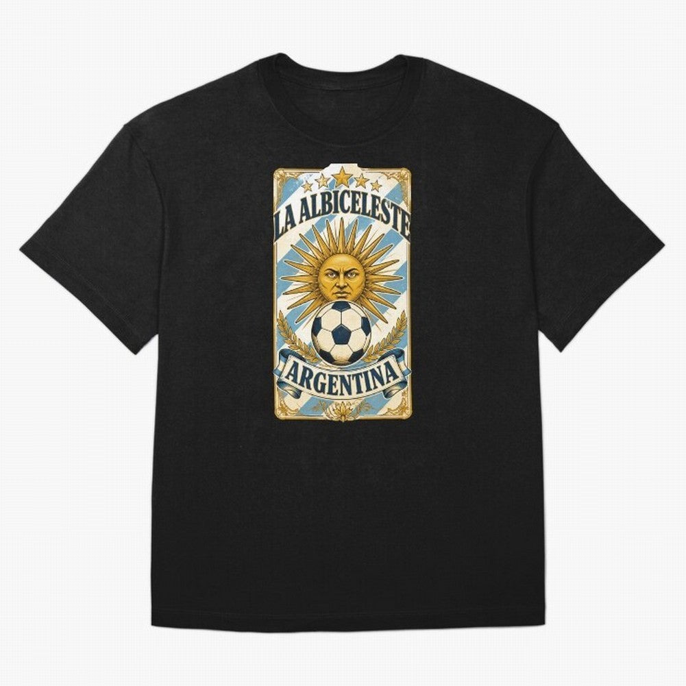 Argentina Soccer Sun - La Albiceleste Vintage Champions Football Fan T-Shirt Classic T-Shirt Make Memories around the FIFA World Cup 2026 Group Stage Journey through Messi, Neymar and Mbappe Highlights, Brazil Pride, Fan Favorite Moments, National
