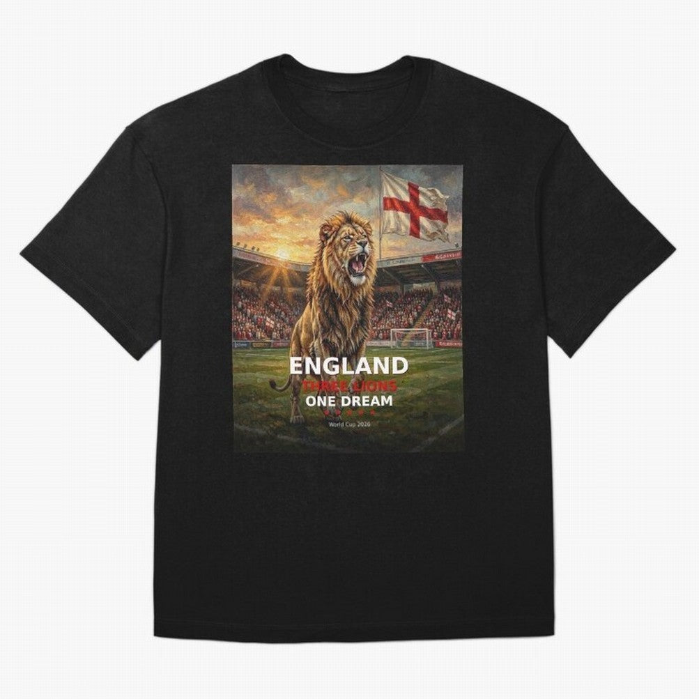 England Three Lions One Dream - World Cup 2026 Soccer Fan Tee Classic T-Shirt Show Championship Spirit for Global Football Passion for FIFA World Cup 2026, Built around Mbappe, Germany, Soccer Culture, Superstar Moments, National Team Dreams and