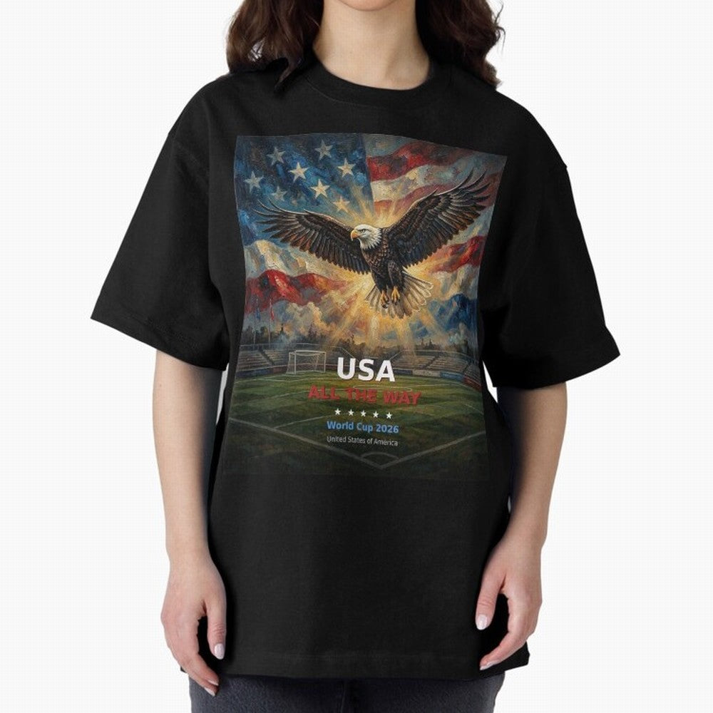 USA All The Way - American Eagle Soccer World Cup 2026 Tee Classic T-Shirt Enjoy the FIFA World Cup 2026 Group Stage Journey through Neymar, Haaland and Cristiano Ronaldo Highlights, Netherlands Pride, Supporter Pride, Iconic Celebrations,