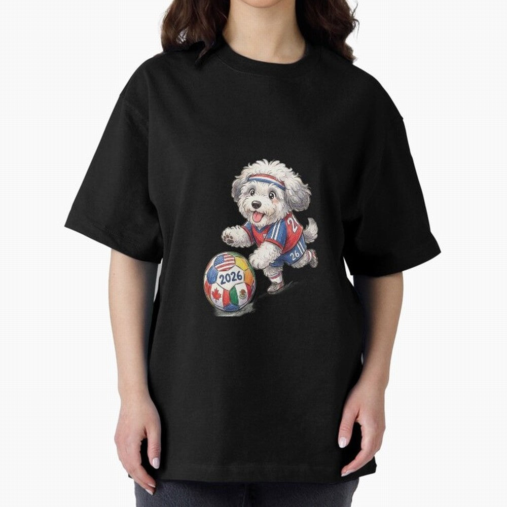 Cute Sheepdog Soccer Star - 2026 World Cup Fluffy Puppy Classic T-Shirt Follow the Road to the FIFA World Cup 2026 USA Canada Mexico Journey through Haaland and Mbappe Highlights, England and Germany Pride, Tournament Hype, Historic Matchups,