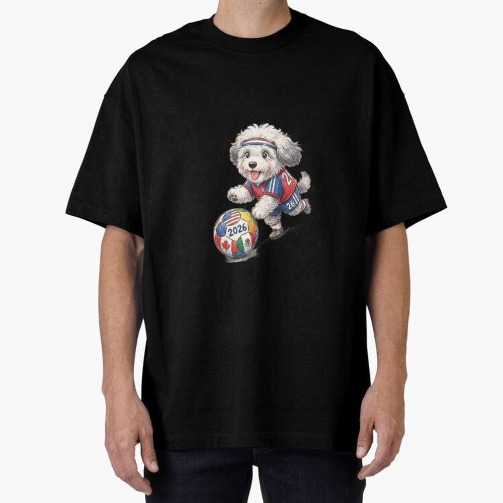 Cute Sheepdog Soccer Star - 2026 World Cup Fluffy Puppy Classic T-Shirt Follow the Road to the FIFA World Cup 2026 USA Canada Mexico Journey through Haaland and Mbappe Highlights, England and Germany Pride, Tournament Hype, Historic Matchups,
