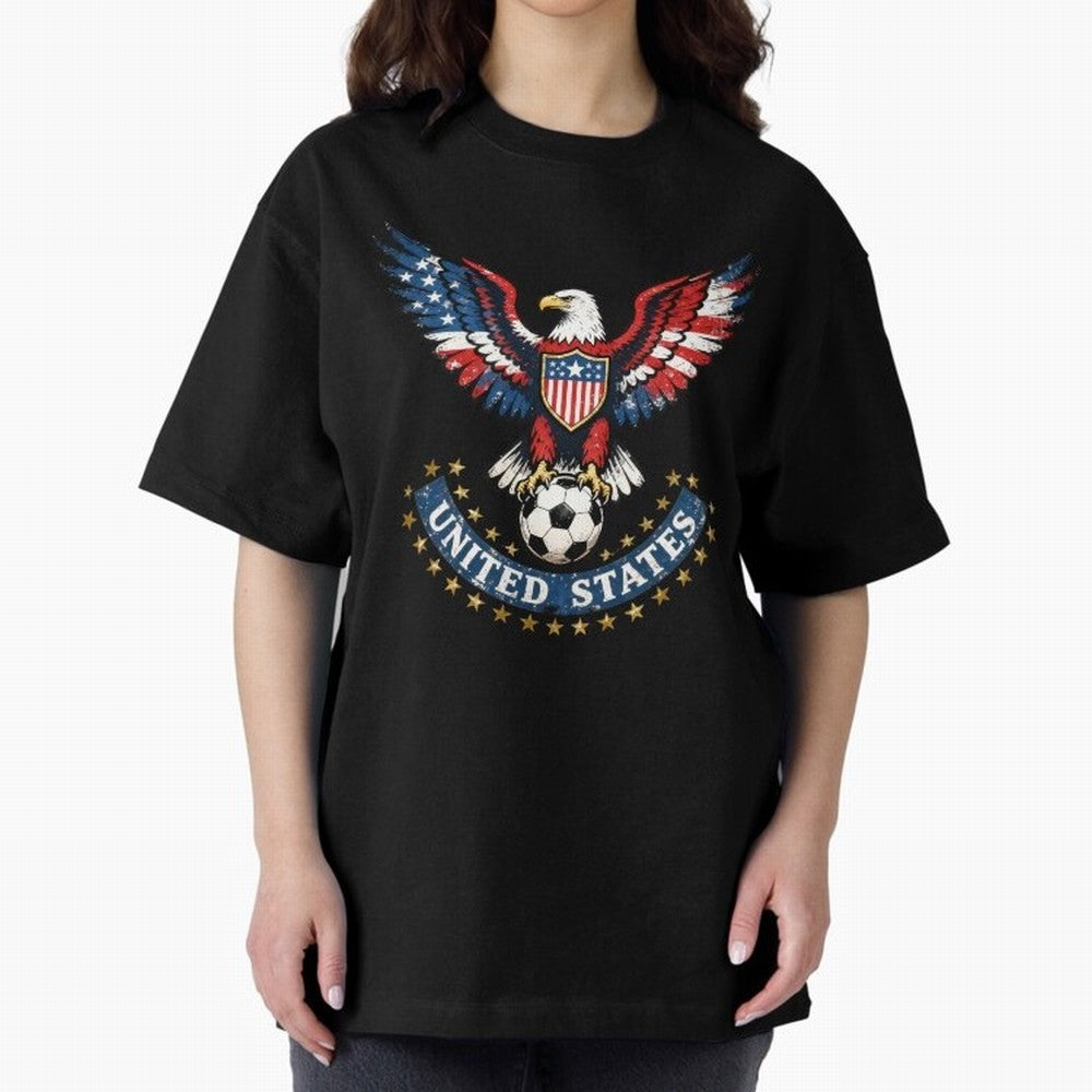 USA Soccer Eagle - United States Football Fan Classic T-Shirt Celebrate Fan Culture around Match Day Hype around FIFA World Cup 2026 Group Stage, Messi and Cristiano Ronaldo, Netherlands, Championship Spirit, Famous Goals, Roaring Crowds and