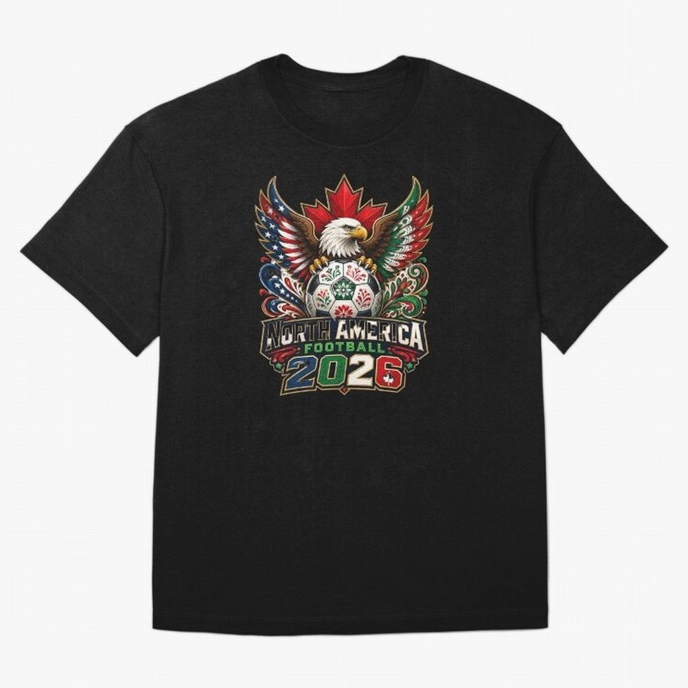 United by Football 2026 North America Soccer Design Classic T-Shirt Experience FIFA World Cup 2026 Featuring Haaland and Mbappe, Argentina, France and Brazil Energy, Goal Celebration Energy, Supporter Heritage, Football Icons and Worldwide