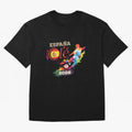 Spain Ol¨¦ 2026 Colorful Watercolor Football Graphic Classic T-Shirt Wear the Spirit of the FIFA World Cup 2026 Journey through CR7 and Messi Highlights, Spain and Netherlands Pride, Goal Celebration Energy, Supporter Heritage, Football Icons and