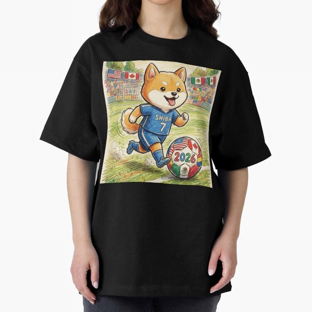 2026 World Cup Shiba Inu Ace #7 - Stadium Action Art Classic T-Shirt Bring Trophy Dreams to Global Football Passion for FIFA World Cup 2026, with CR7 and Messi, England, Retro Football Energy, Iconic Rivalries, Trophy Chase Drama and Stadium