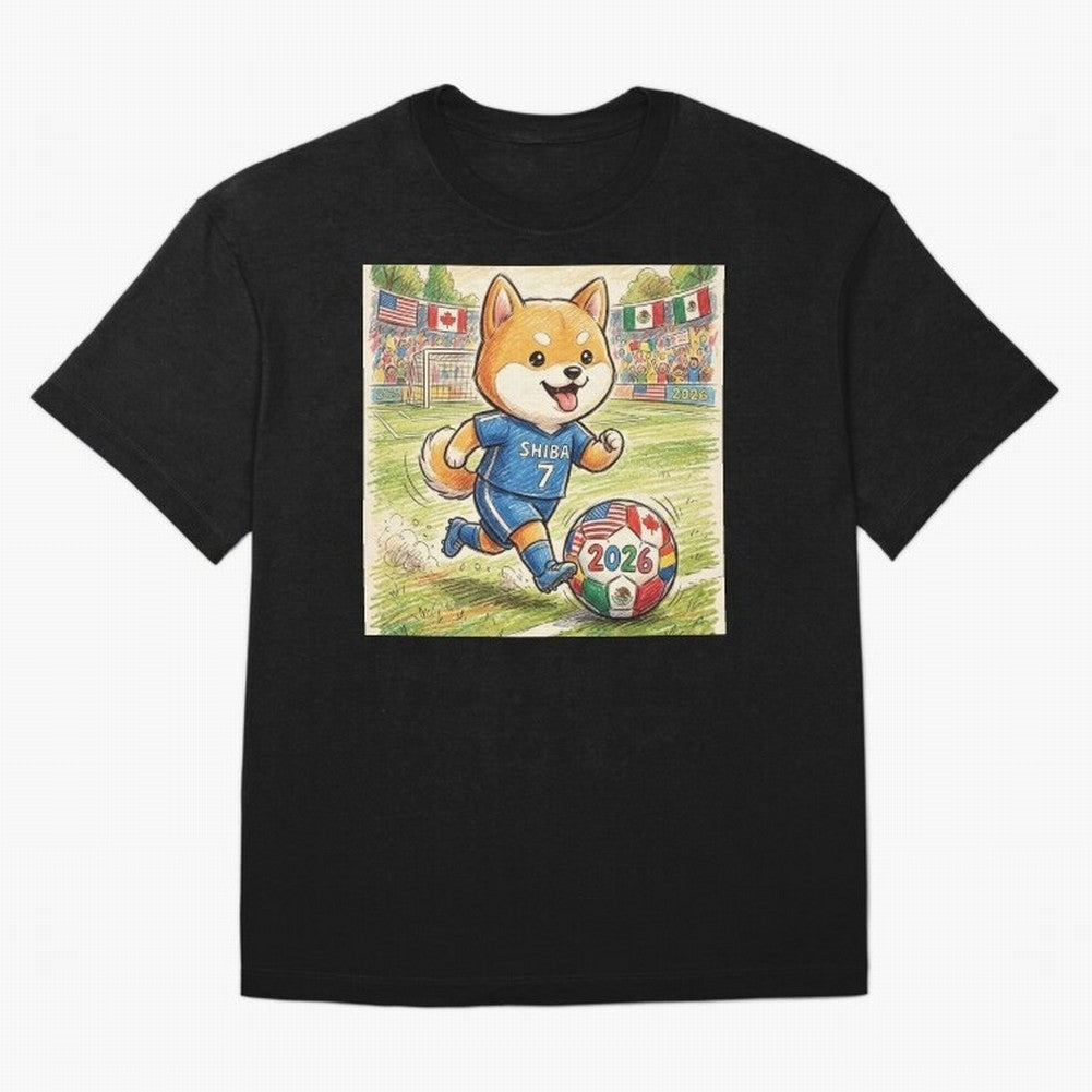 2026 World Cup Shiba Inu Ace #7 - Stadium Action Art Classic T-Shirt Bring Trophy Dreams to Global Football Passion for FIFA World Cup 2026, with CR7 and Messi, England, Retro Football Energy, Iconic Rivalries, Trophy Chase Drama and Stadium