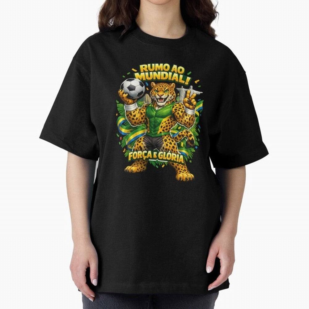 Brazil World Cup 2026 Jaguar Fan Art Classic T-Shirt Elevate Global Football Passion for FIFA World Cup 2026 Group Stage, Featuring Messi, CR7 and Mbappe, England, Match Day Excitement, Supporter Culture, Golden Goals and Global Football Passion;