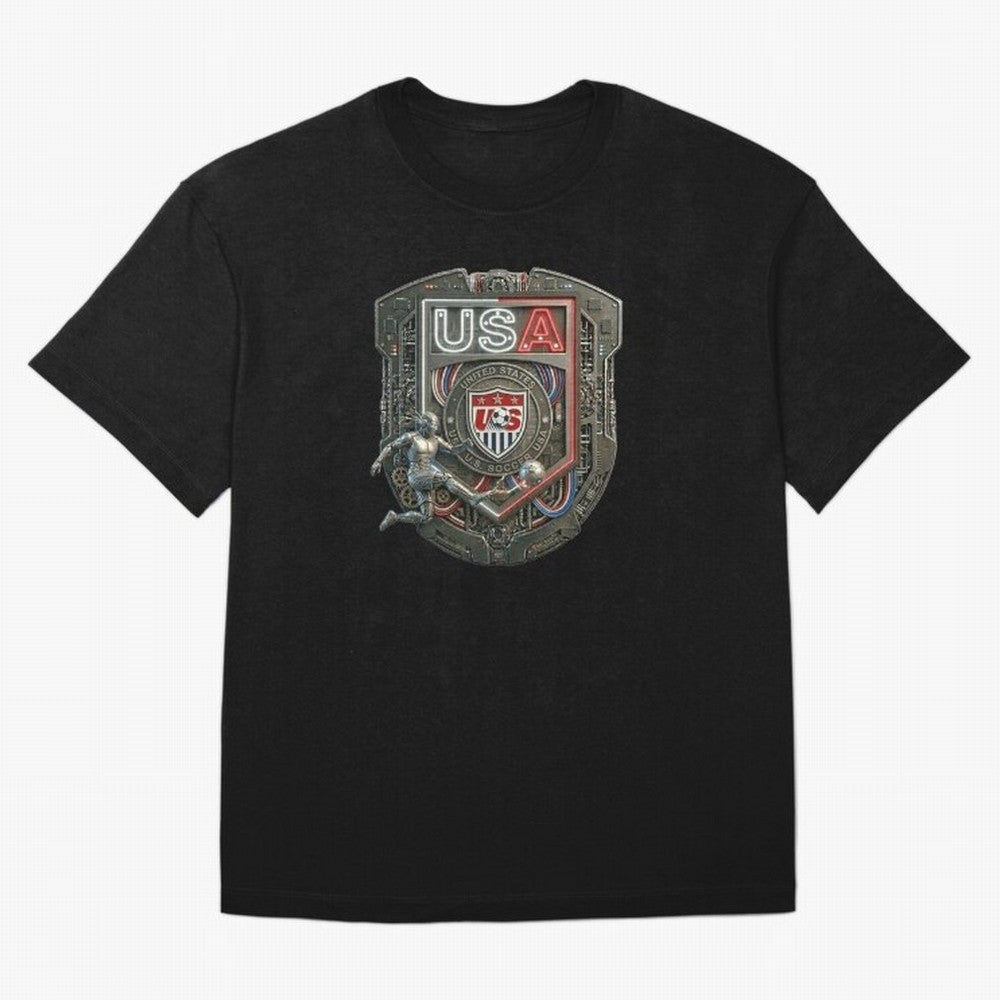 USA SOCCER SHIELD KICKING BALL Classic T-Shirt Bring Match Day Fire to Global Football Passion for FIFA World Cup 2026 USA Canada Mexico, Connected to Neymar, Haaland and Cristiano Ronaldo, Spain, Football History, Final Match Energy, Crowd Noise