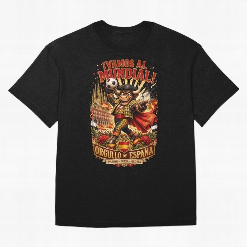 Spain World Cup 2026 Bull Fan Art Classic T-Shirt Bring World Football Passion into FIFA World Cup 2026 USA Canada Mexico Centered on CR7 and Messi, Brazil, Portugal and Argentina Energy, Stadium Memories, Football Loyalty, International Chants and