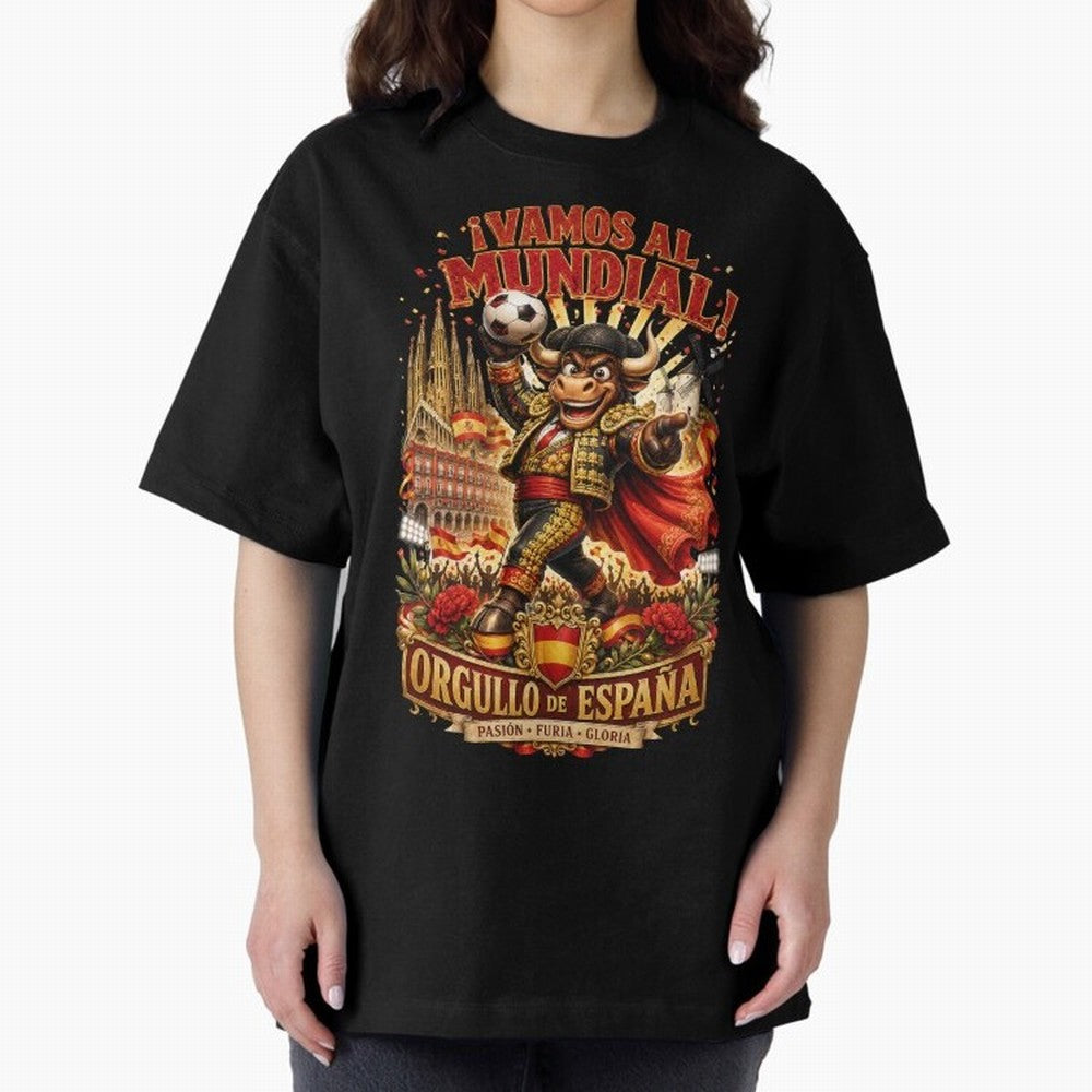 Spain World Cup 2026 Bull Fan Art Classic T-Shirt Bring World Football Passion into FIFA World Cup 2026 USA Canada Mexico Centered on CR7 and Messi, Brazil, Portugal and Argentina Energy, Stadium Memories, Football Loyalty, International Chants and