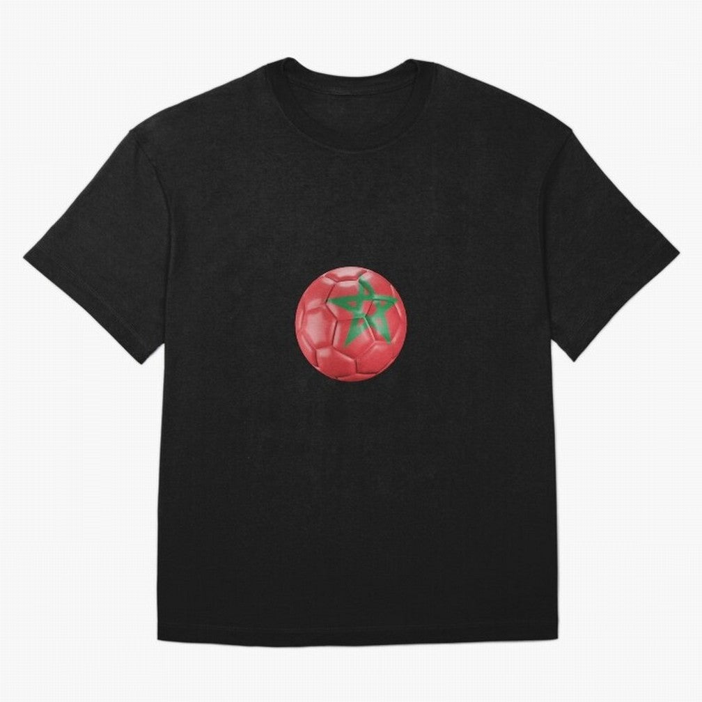 Morocco Ball Classic T-Shirt Back Your Heroes with FIFA World Cup 2026 Inspired by Neymar, France and Portugal Energy, Retro Football Energy, Iconic Rivalries, Trophy Chase Drama and Stadium Atmosphere; Perfect for Supporters Who Want Bold Football