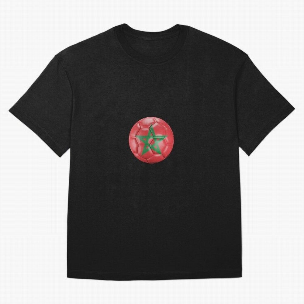 Morocco Ball Classic T-Shirt Celebrate National Team Dreams in FIFA World Cup 2026 Group Stage for Fans of Cristiano Ronaldo and Spain and Netherlands, Bringing Classic Soccer Heritage, Championship Pressure, Fan Loyalty and International Pride;