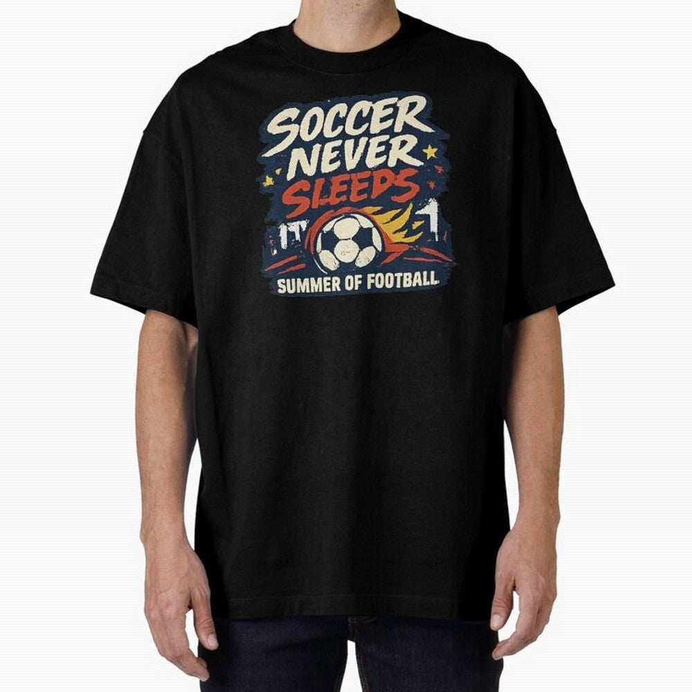 Soccer Never Sleeps Summer of Football Vintage Soccer Fan Tee Classic T-Shirt Carry National Pride through the FIFA World Cup 2026 Group Stage Journey through Messi, Neymar and Mbappe Highlights, Argentina, France and Brazil Pride, Goal Celebration