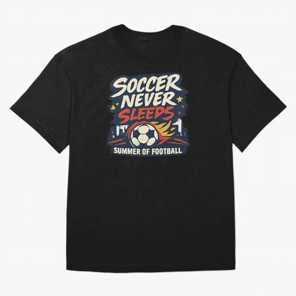 Soccer Never Sleeps Summer of Football Vintage Soccer Fan Tee Classic T-Shirt Carry National Pride through the FIFA World Cup 2026 Group Stage Journey through Messi, Neymar and Mbappe Highlights, Argentina, France and Brazil Pride, Goal Celebration